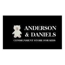 Consignment Thrift Store for Kids Children Child Business Cards