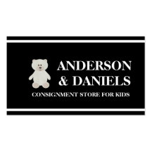 Consignment Thrift Store for Kids Children Child Business Card Template