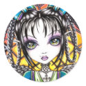 Constance Stained Glass Rainbow Angel Sticker