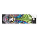 Constance Stained Glass Sunset Angel bumper stickers