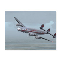 CONSTELLATION AIRPLANE -- AVIATION HISTORY! POST CARD