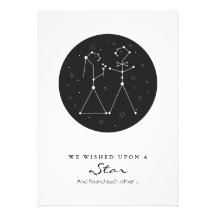 Constellation Bride and Groom Save the Date Announcement