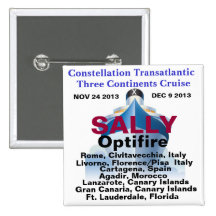 Constellation Transatlantic Three Continent Cruise Pinback Button