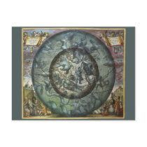 Constellations of Northern Sky, Andreas Cellarius Postcard