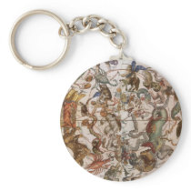 Constellations of Southern Sky, Andreas Cellarius Key Chains