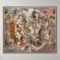 Constellations of Southern Sky, Andreas Cellarius Poster