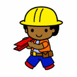 Construction Boy photo sculptures