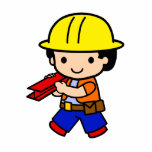 Construction Boy photo sculptures