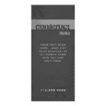 Construction Contractor Rack Card Grunge Grey rack cards