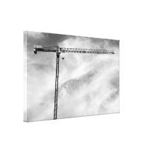 Construction Crane Stretched Canvas Print