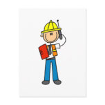 Construction Foreman Tshirts and Gifts postcards
