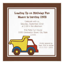 Construction Fun Dump Truck Announcement
