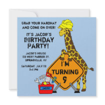 Construction Giraffe Birthday