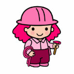 Construction Girl photo sculptures