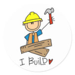 Construction I Build T-shirts and Gifts stickers
