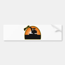 construction mechanical digger excavator bumper stickers