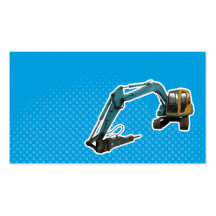 construction mechanical digger heavy equipment business card template