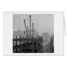 Construction of One Times Square New York City Card