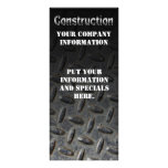 Construction rack card