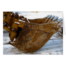 Construction remodeling excavating thank you card