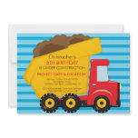 Construction trucks Birthday Party for boys invitations