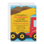 Construction trucks Birthday Party for boys invitations