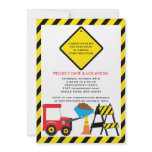 Construction trucks Birthday Party for boys invitations
