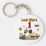 Construction Vehicles 1st Birthday Tshirts Key Chains