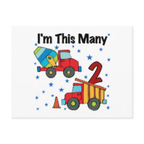 Construction Vehicles 2nd Birthday Gifts