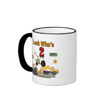 Construction Vehicles 2nd Birthday Mugs