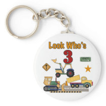 Construction Vehicles 3rd Birthday Tshirts Key Chains