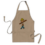 Construction Worker with Lumber Apron