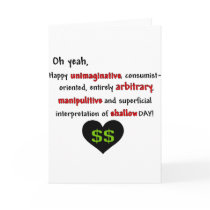 Consumerist Anti-Valentine Greeting Card