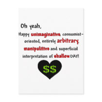Consumerist Anti-Valentine Postcard