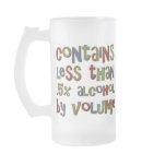 Contains Less than point 5 Percent Alcohol Volume Coffee Mug
