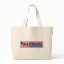 Contains nuts anti liberal bumper sticker canvas bags