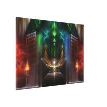 Contemplating Oz Fractal Art  Wrapped Canvas Print