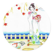 Contemplation Round Stickers