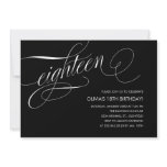 Contemporary 18th Birthday Invitations