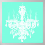 Contemporary Chandelier Silhouette Art - Print #1