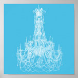 Contemporary Chandelier Silhouette Art - Print #4