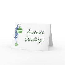 Contemporary Christmas Card Baubles