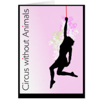 Contemporary circus girl greeting card