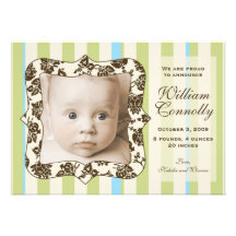 Contemporary Classic Baby Announcement: Boy