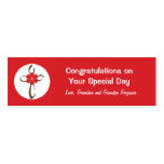 Contemporary Cross Gift Tag in Red business cards