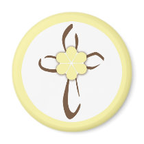 Contemporary Cross Refrigerator Magnet