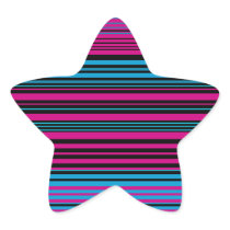 Contemporary dark pink black and blue stripes