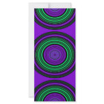 Contemporary dark purple green circles rack cards