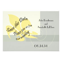 Contemporary Fleur de Lis Save the Date Cards Custom Announcement