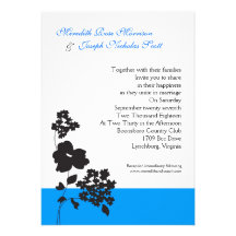 Contemporary Floral Wedding Invitation